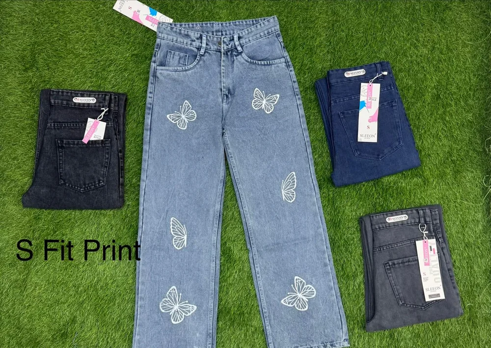Graphic Butterfly Denim