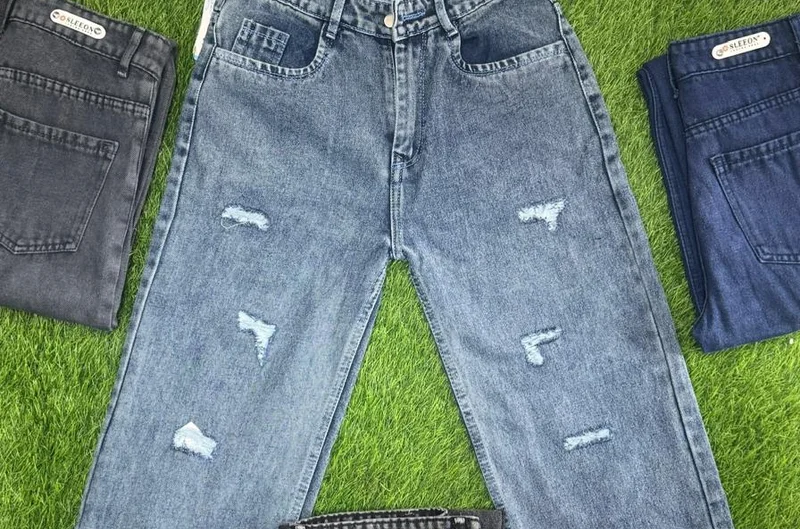 Distressed Denim Closeup